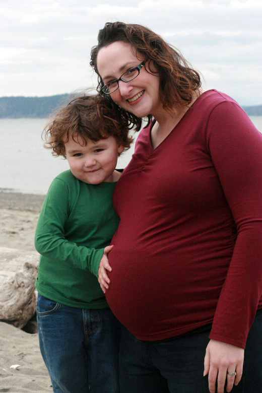 son and mama — family maternity photo shoot on the beach
