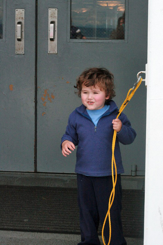 Liberty Bay boating outdoors — mikko m4yo holding onto rope on ferry