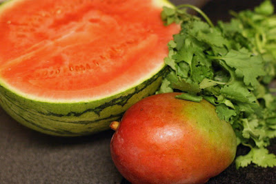 Watermelon mango smoothie recipe == dairy-free, vegan, sweetener-free = Hobo Mama