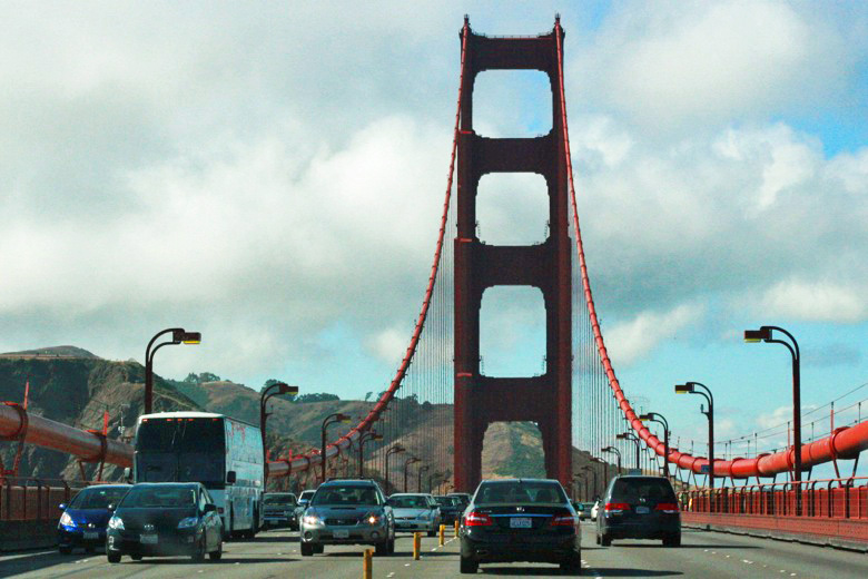 driving over Golden Gate Bridge &#8212; San Francisco California trip travel