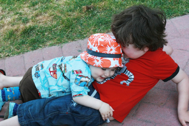 tickle fight between brothers &#8212;&nbsp;Six Flags California
