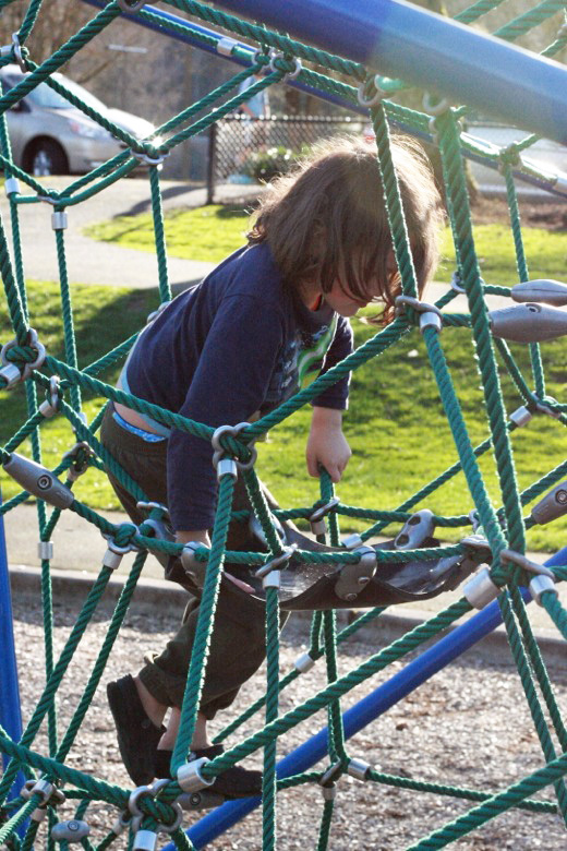 Climbing high at the playground == Hobo Mama