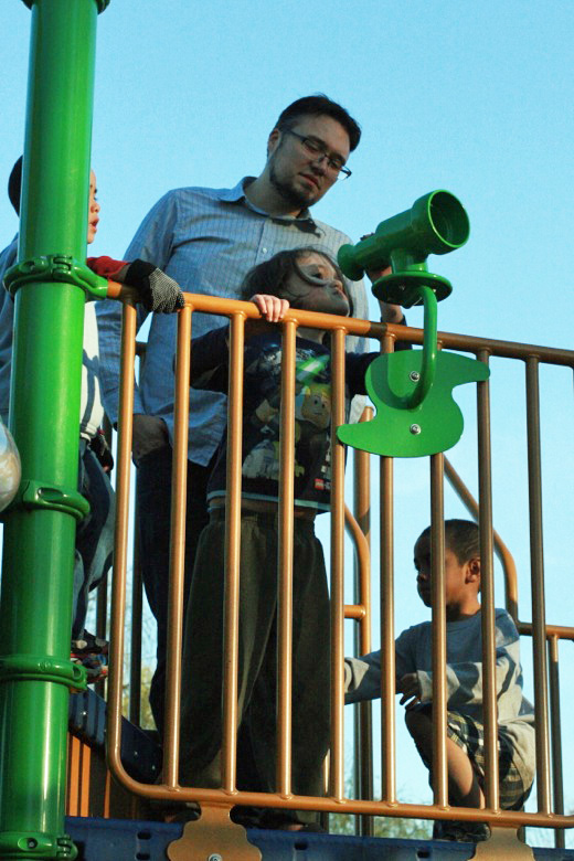 Climbing high at the playground == Hobo Mama