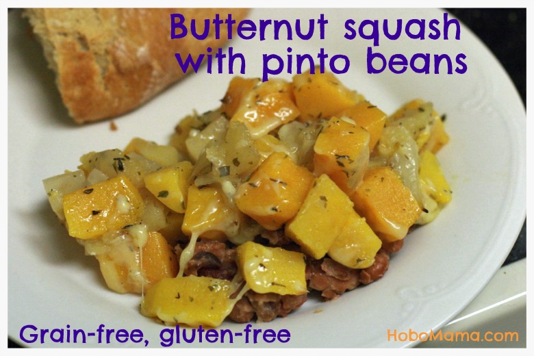 Butternut squash with pinto beans {gluten-free, grain-free} = Hobo Mama