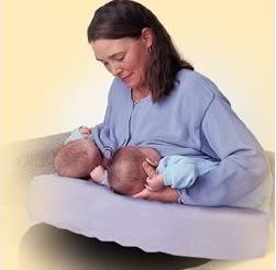 Basic Comfort Ultra Plush Nurse EZ Twin Pillow - Blue