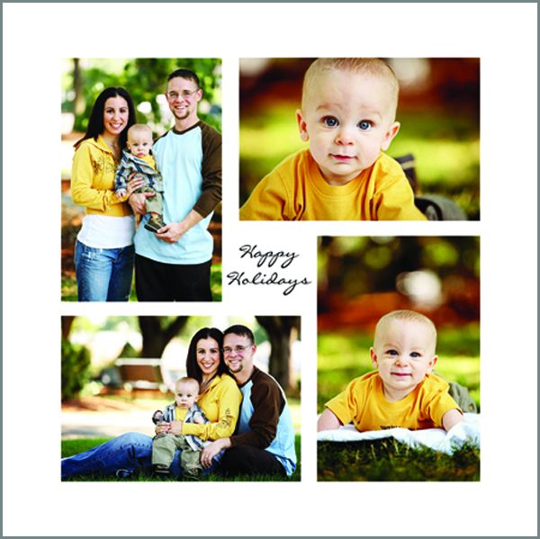 Square Quad Jigsaw holiday card from Photo Card Creations