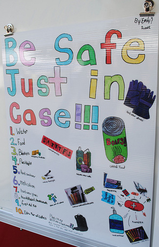 emergency preparedness safety poster by child