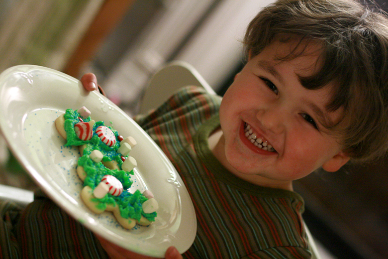 decorated cookies in Diego striped shirt — Tea Collection giveaway