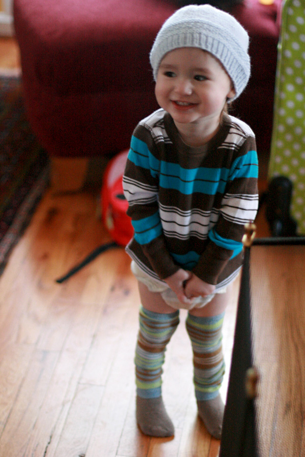 toddler boy smiling in knit hat - alrik a1yo a20mo trip portland travel