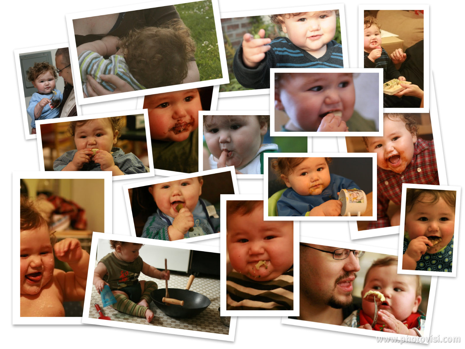 baby eating solids and breastfeeding food collage