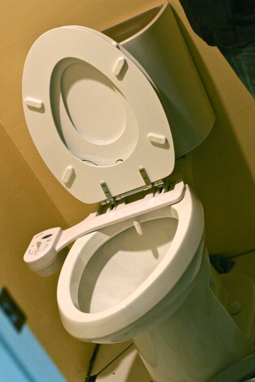 Blue Bidet BB-1000 installed on a toilet