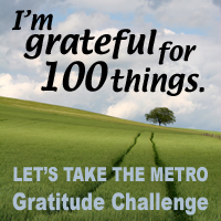 Gratitude Challenge button for Let's Take the Metro