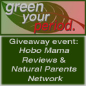 Green Your Period giveaway event at Hobo Mama Reviews and Natural Parents Network